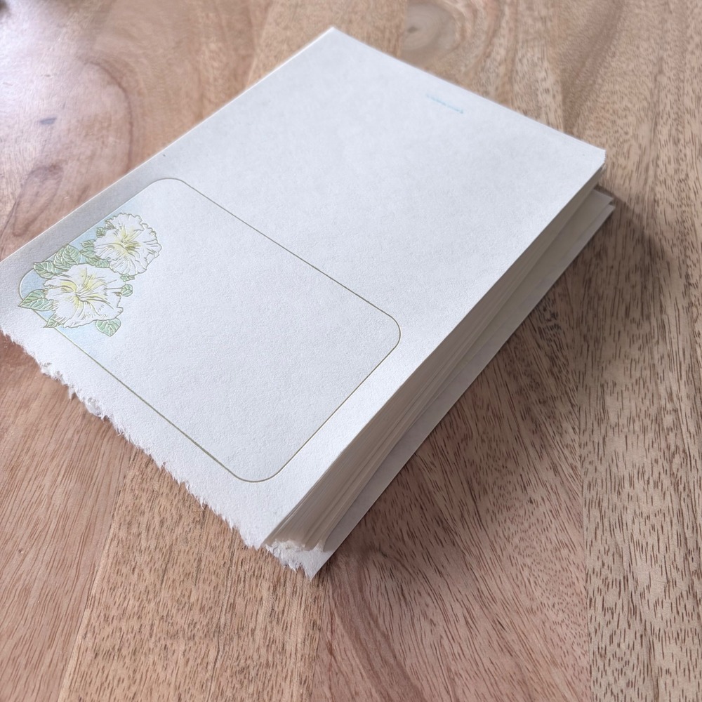 Artco Rexburg ID Vintage Floral Stationery Deckled Edge Morning Glory‎ 140 5x7